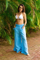Linen Pant Tie Pocket 5681