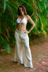 Linen Pant Tie Pocket 5681