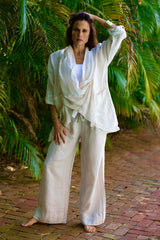 Linen Cross Shirt 5968