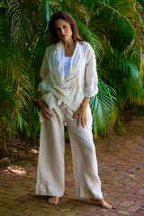 Linen Cross Shirt 5968