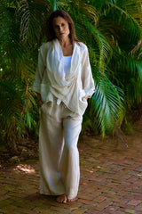 Linen Cross Shirt 5968