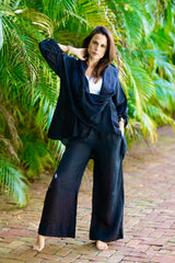 Linen Cross Shirt 5968
